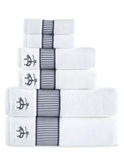 Brooks Brothers Kids' 6-piece Turkish Cotton Towel Set In Anthracite