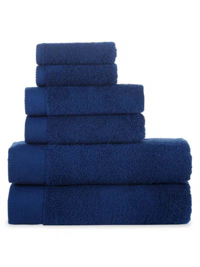 Brooks Brothers 6-piece Turkish Cotton Towel Set In Blue