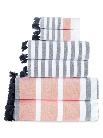 Brooks Brothers 6-piece Turkish Cotton Towel Set In Orange