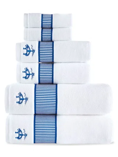 Brooks Brothers Kids' 6-piece Turkish Cotton Towel Set In Royal Blue