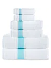 Brooks Brothers Ottoman Rolls 6pc Towel Set In Sea Glass