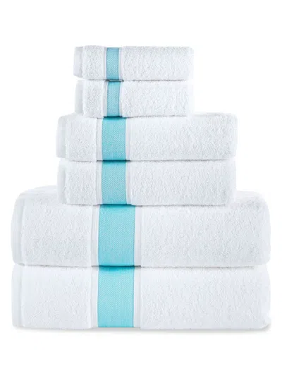 Brooks Brothers Ottoman Rolls 6pc Towel Set In Green