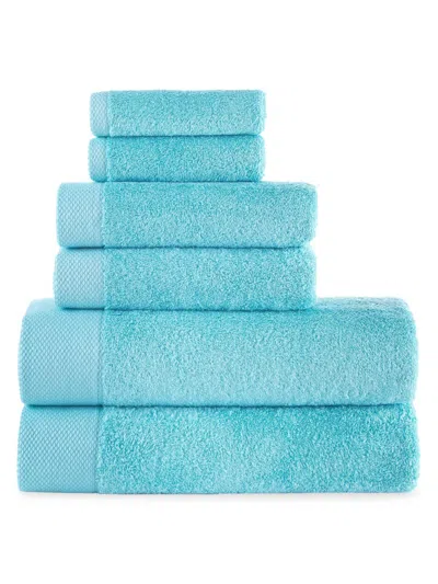 Brooks Brothers 6-piece Turkish Cotton Towel Set In Sea Glass