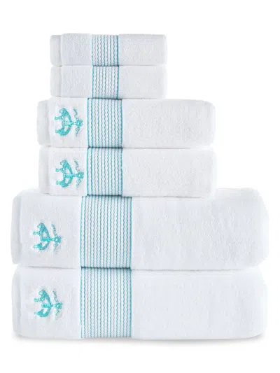 Brooks Brothers Kids' 6-piece Turkish Cotton Towel Set In Sea Glass