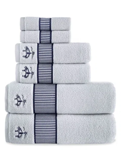 Brooks Brothers 6-piece Turkish Cotton Towel Set In Silver