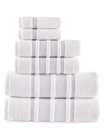 Brooks Brothers Kids' 6-piece Turkish Cotton Towel Set In Silver