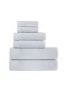 Brooks Brothers 6-piece Turkish Cotton Towel Set In Silver