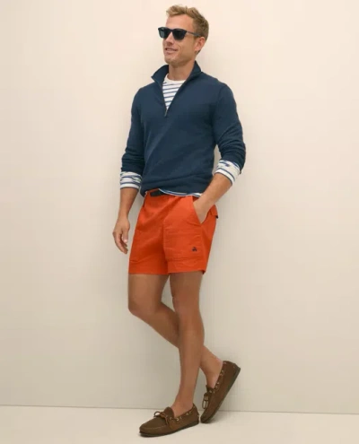 Brooks Brothers 6" Utility Shorts In Cotton Canvas In Orange