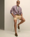 Brooks Brothers 7" Linen Cotton Shorts In Brown