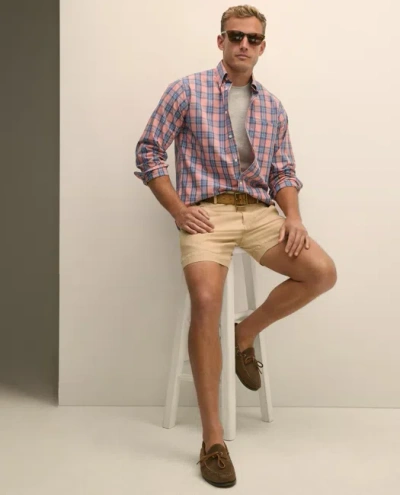 Brooks Brothers 7" Linen Cotton Shorts In Brown
