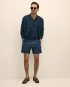 Brooks Brothers 7" Linen Cotton Shorts In Green