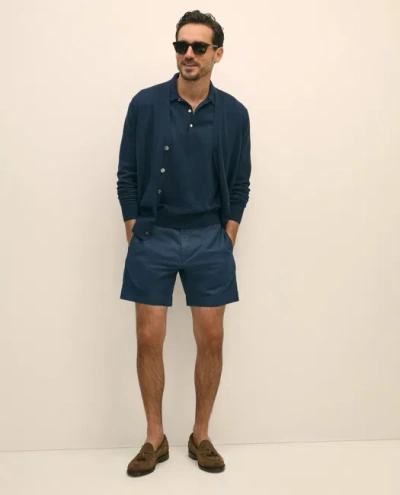Brooks Brothers 7" Linen Cotton Shorts In Green