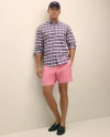 Brooks Brothers 7" Linen Cotton Shorts In Multi