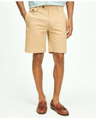 Brooks Brothers 9" Canvas Poplin Shorts In Supima Cotton In Khaki