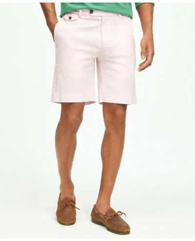 Brooks Brothers 9" Canvas Poplin Shorts In Supima Cotton In Pink