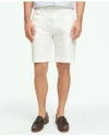 Brooks Brothers 9" Canvas Poplin Shorts In Supima Cotton In White