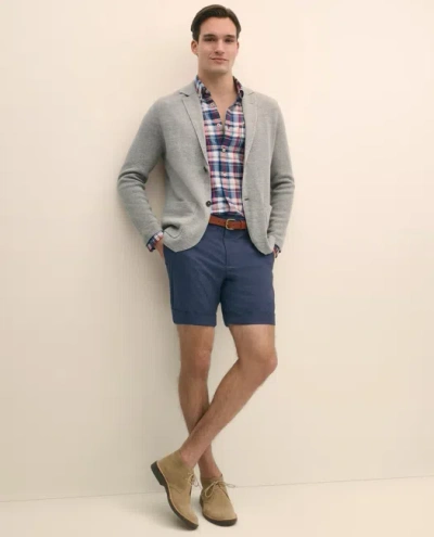 Brooks Brothers 9" Cotton Summer Flannel Shorts In Blue