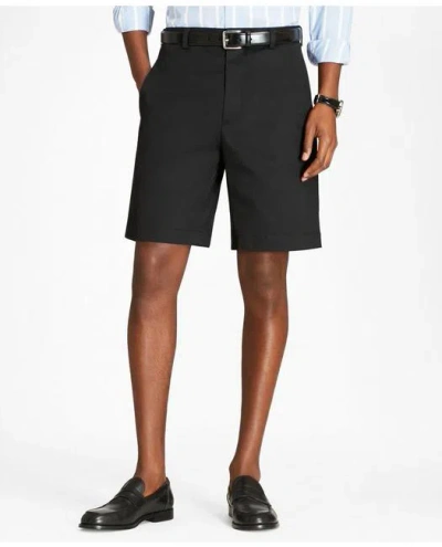 Brooks Brothers 9" Flat Front Stretch Advantage Chino Shorts In Black