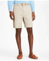 Brooks Brothers 9" Flat Front Stretch Advantage Chino Shorts In Khaki
