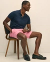 Brooks Brothers 9" Linen Cotton Shorts In Blue