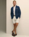 Brooks Brothers 9" Linen Cotton Shorts In Blue