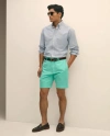 Brooks Brothers 9" Linen Cotton Shorts In Blue
