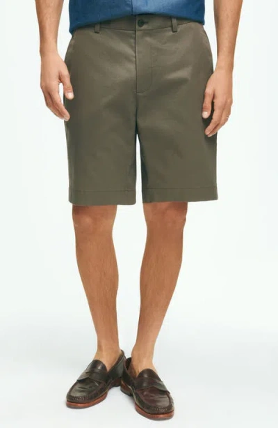 Brooks Brothers Advantage Wrinkle Resistant Stretch Chino Shorts In Magnet