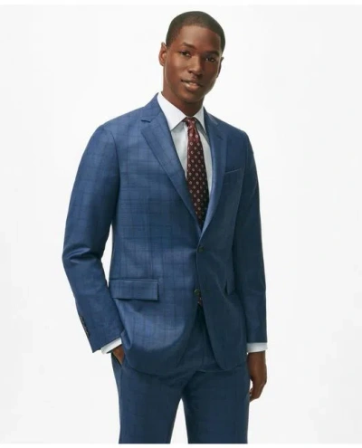 Brooks Brothers American-made Classic Fit Multi-checked 1818 Suit In Navy
