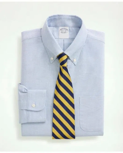 Brooks Brothers American-made Oxford Cloth Button-down Dress Shirt In Blue