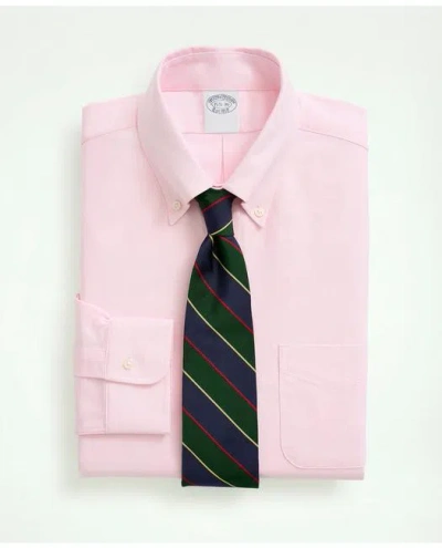 Brooks Brothers American-made Oxford Cloth Button-down Dress Shirt In Light Pink