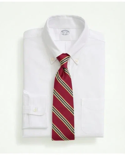 Brooks Brothers American-made Oxford Cloth Button-down Dress Shirt In White