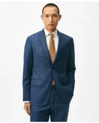 Brooks Brothers American-made Slim Fit Multi Checked 1818 Suit In Navy