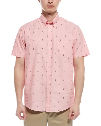 Brooks Brothers Anchor Print Shirt In Pink