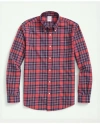 Brooks Brothers Archival Brushed Twill Plaid Shirt In Red