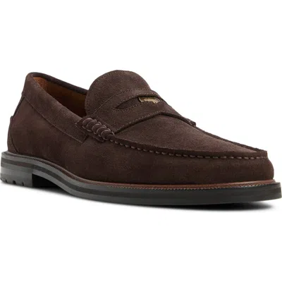 Brooks Brothers Astor Leather Penny Loafer In Brown
