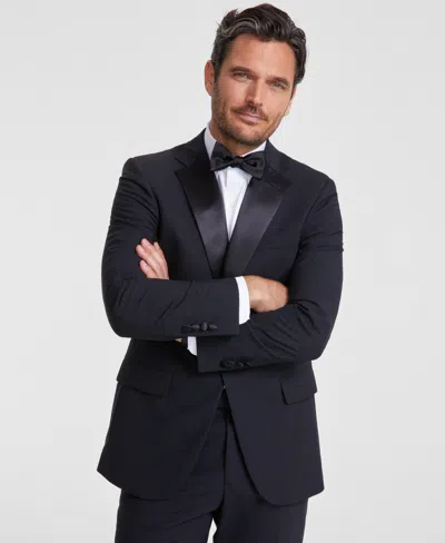 Brooks Brothers B By  Men's Classic-fit Wool Blend Tuxedo Suit Separates Jacket In Black
