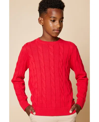 Brooks Brothers Kids' B By  Big Boys Cable Sweater In Red
