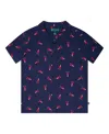 BROOKS BROTHERS B BY BROOKS BROTHERS BIG BOYS LOBSTER PRINT WOVEN SHORT SLEEVE SHIRT