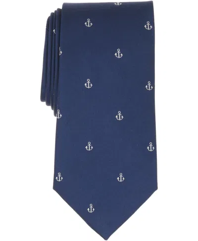 Brooks Brothers B By  Men's Anchor Pattern Classic Tie In Blue