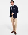 Brooks Brothers B By  Men's Classic-fit Navy Stretch Wool Blend Blazer In Navy