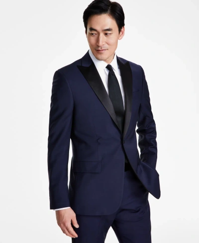 Brooks Brothers B By  Men's Classic-fit Stretch Solid Tuxedo Jacket In Navy