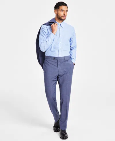Brooks Brothers B By  Men's Classic-fit Wool Blend Suit Separates Pant In Blue Multi