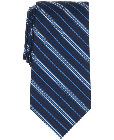 Brooks Brothers B By  Men's Classic Stripe Pattern Tie In Blue