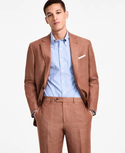 Brooks Brothers B By  Men's Linen Classic-fit Suit Separates Jacket In Brown