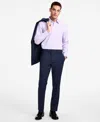 Brooks Brothers B By  Men's Pinstriped Wool-blend Stretch Classic-fit Suit Separates Pant In Navy