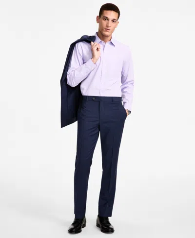BROOKS BROTHERS B BY BROOKS BROTHERS MEN'S PINSTRIPED WOOL-BLEND STRETCH CLASSIC-FIT SUIT SEPARATES PANT