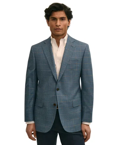 Brooks Brothers B By  Men's Plaid Stretch Classic-fit Suit Jacket In Blue