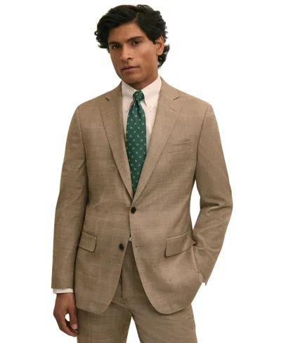 Brooks Brothers B By  Men's Plaid Stretch Classic-fit Suit Jacket In Brown
