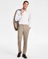 Brooks Brothers B By  Men's Wool-blend Stretch Classic-fit Suit Separates Pant In Beige