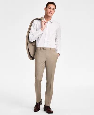 Brooks Brothers B By  Men's Wool-blend Stretch Classic-fit Suit Separates Pant In Beige